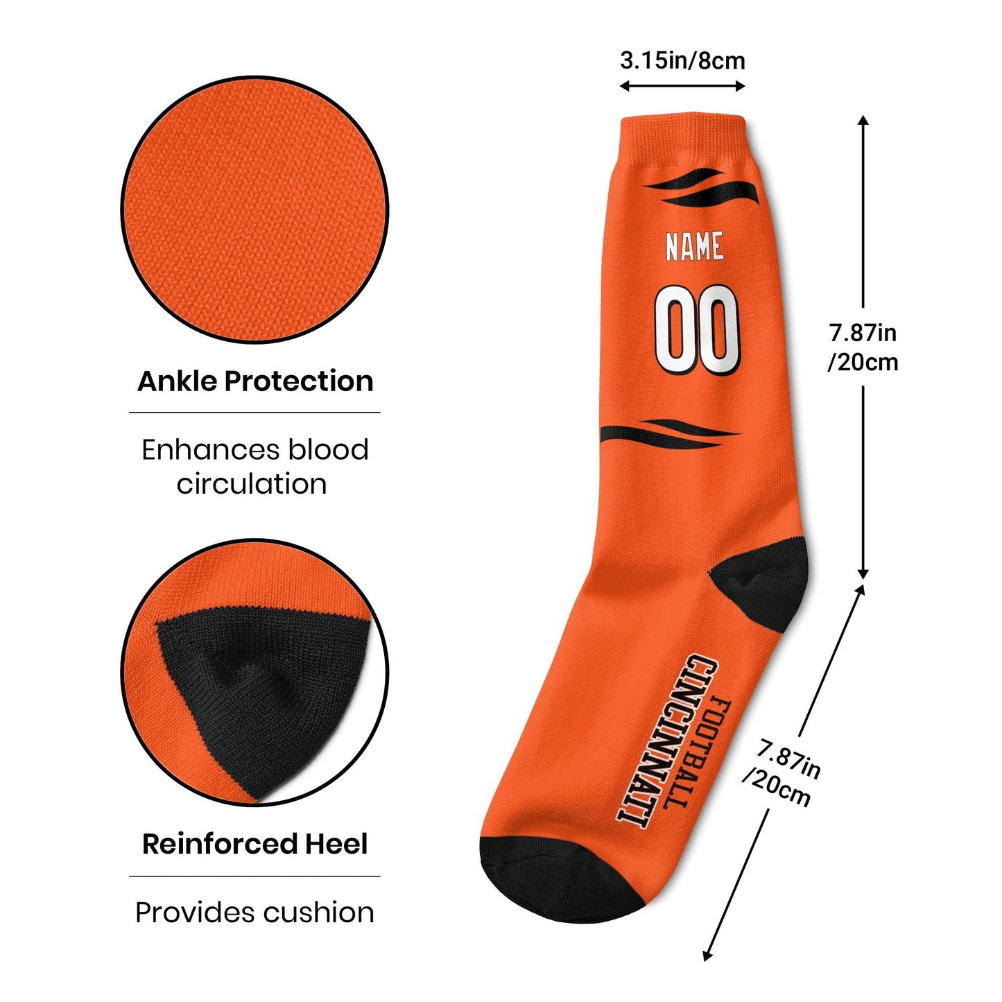 Personalized Cincinnati Socks for Men and Women