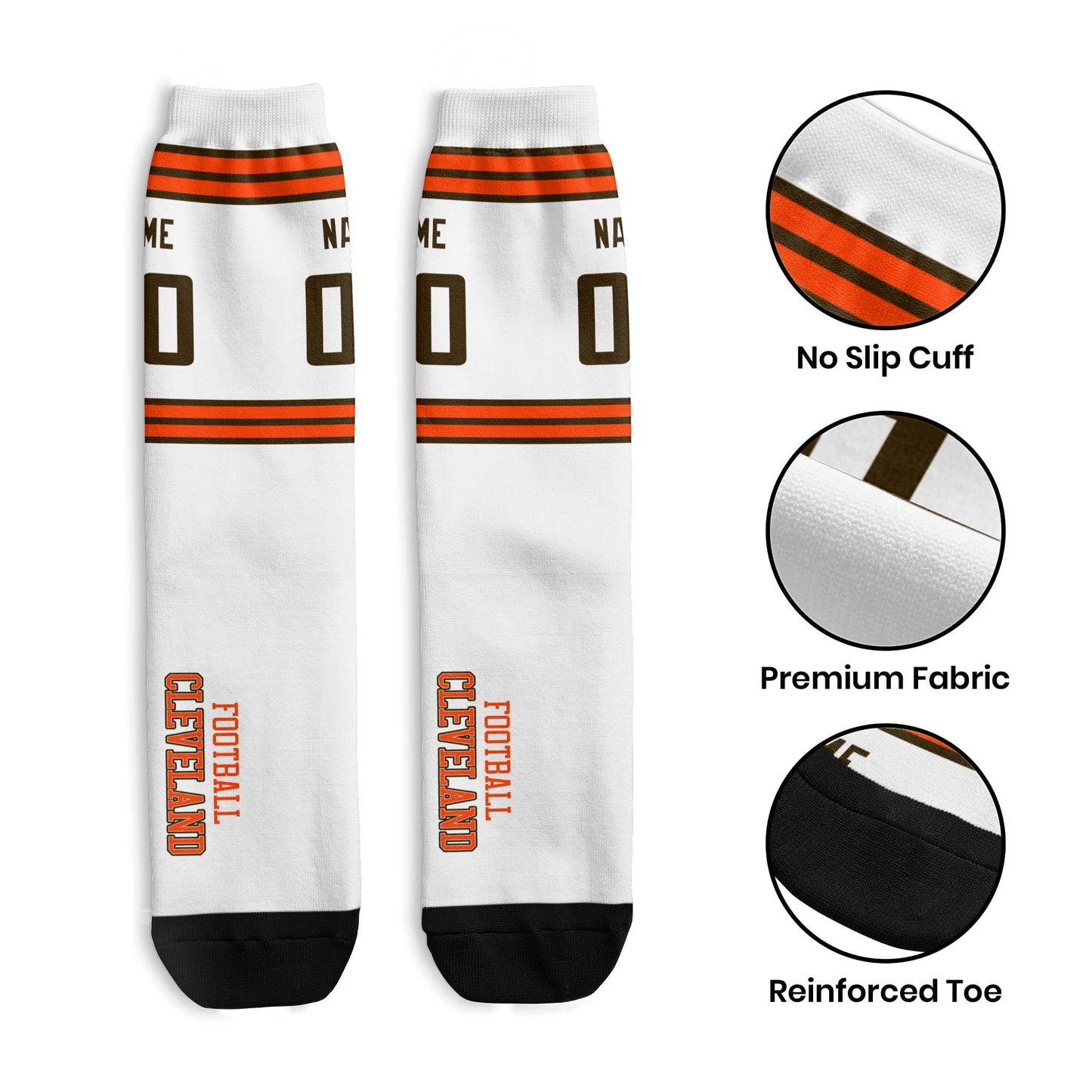Custom Cleveland Football Socks Show Team Spirit