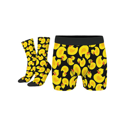 Custom Men's Underwear & Socks Set - Ducks Design