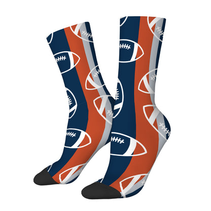 Denver Football Style Socks – Personalized & Customizable