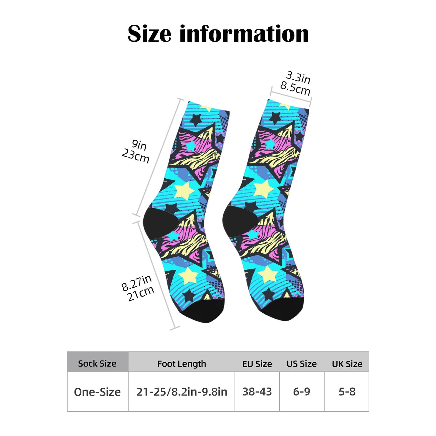 Custom Men's Underwear & Socks Set - Star Pattern