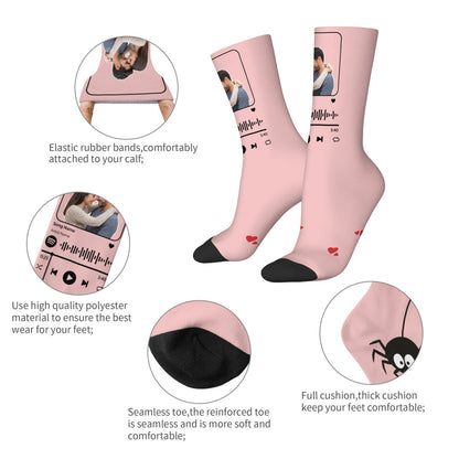 Music Customizable Valentine's Day Spider Couple Love Sock