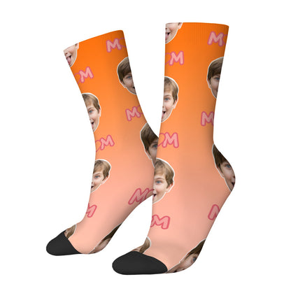 Custom Best Mom Gradient Sock