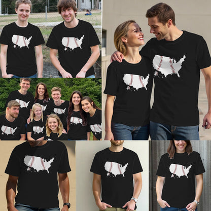 US Map American Baseball T-Shirt