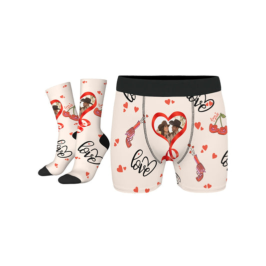 Customized Valentine's Day Cowboy Couple Love Underwear Sets
