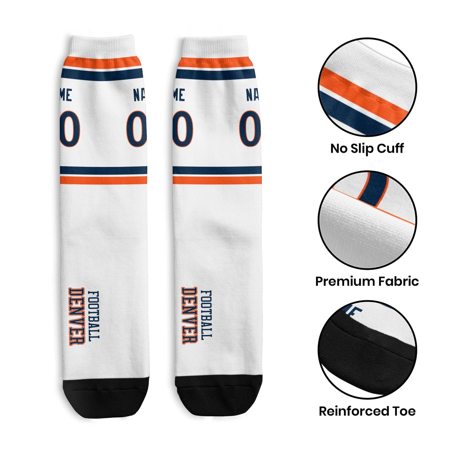 Custom Denver Socks High Quality One Size Fit
