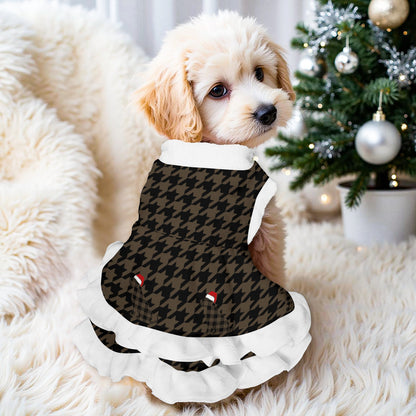 Houndstooth Pattern Pets Christmas Dress