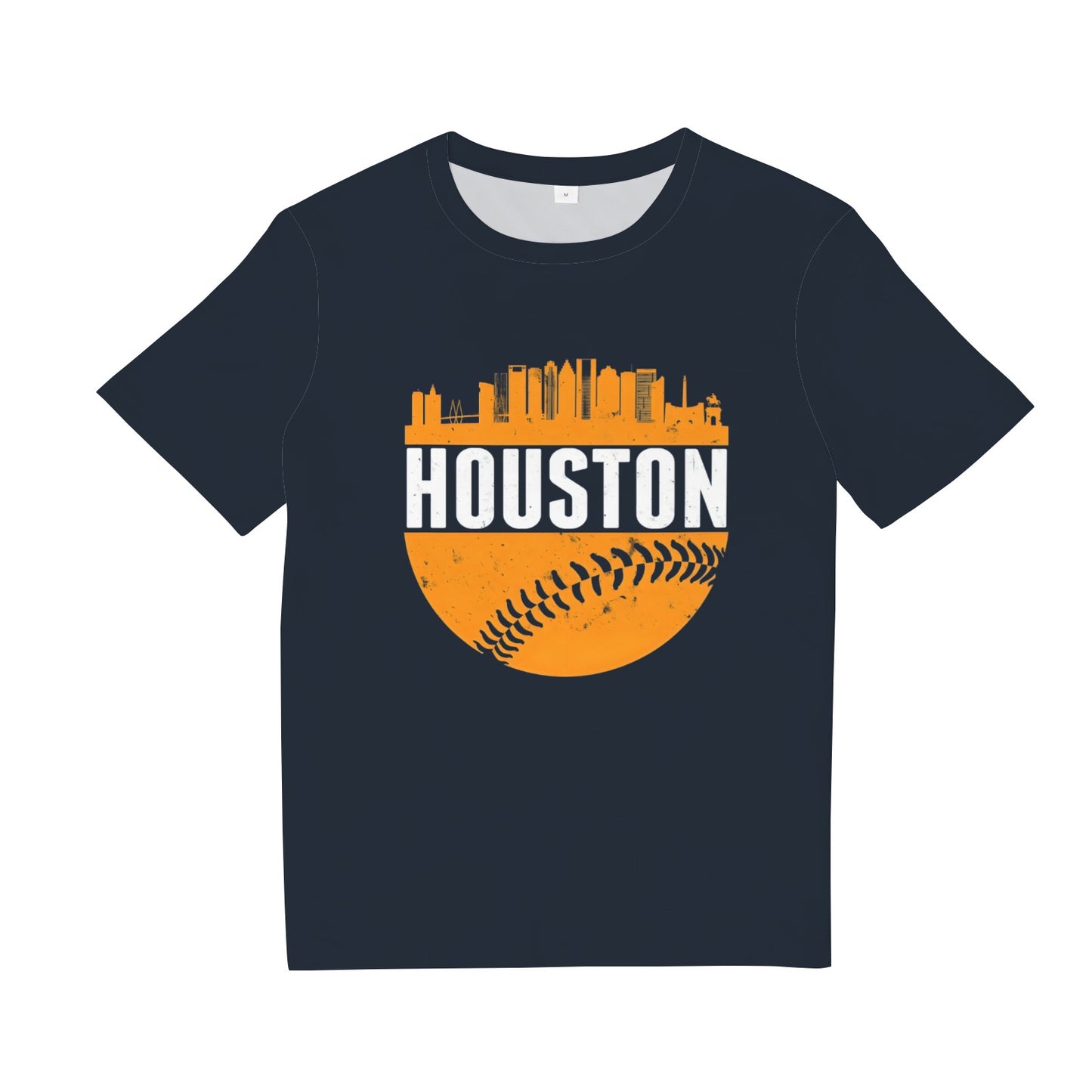Classic Houston Skyline Baseball T-Shirt