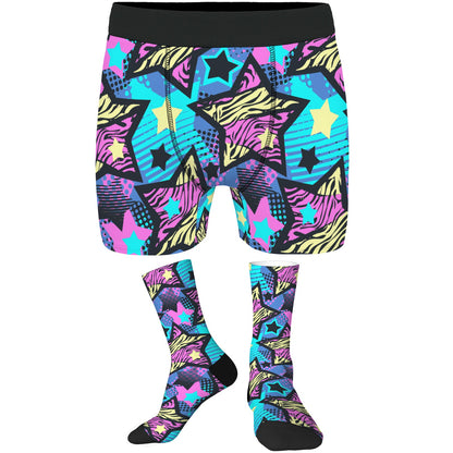 Custom Men's Underwear & Socks Set - Star Pattern