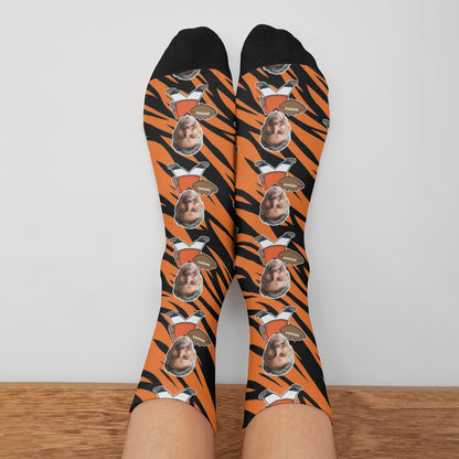 Custom Denver Football Face Socks