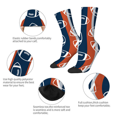 Denver Football Style Socks – Personalized & Customizable