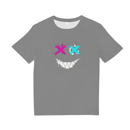 Fashion Smiley Short Sleeved T-Shirt Casual Street Hip-Hop Tops