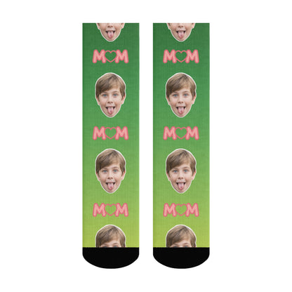 Custom Best Mom Gradient Sock