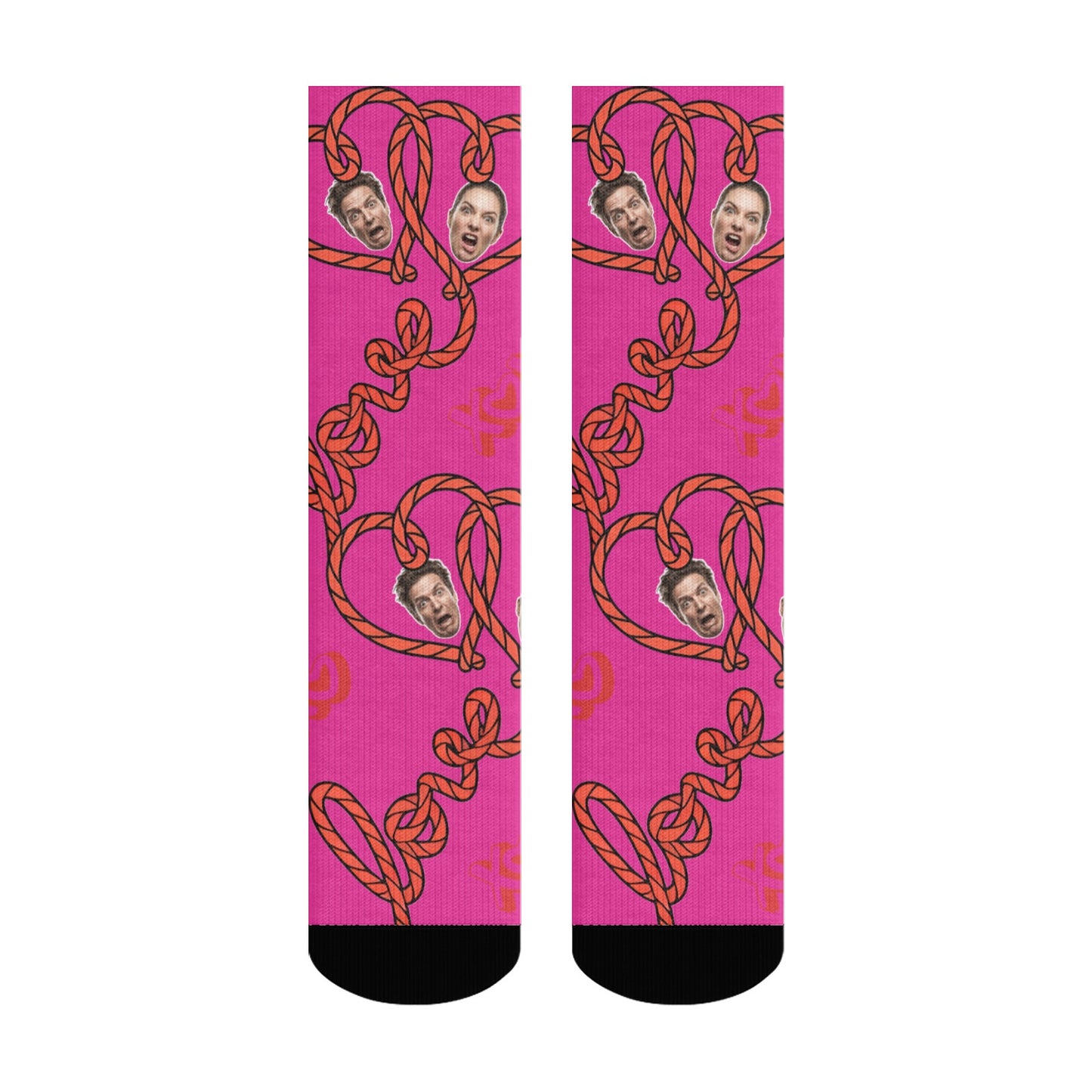 Personalized Valentine's Day Couple Love Heart Sock