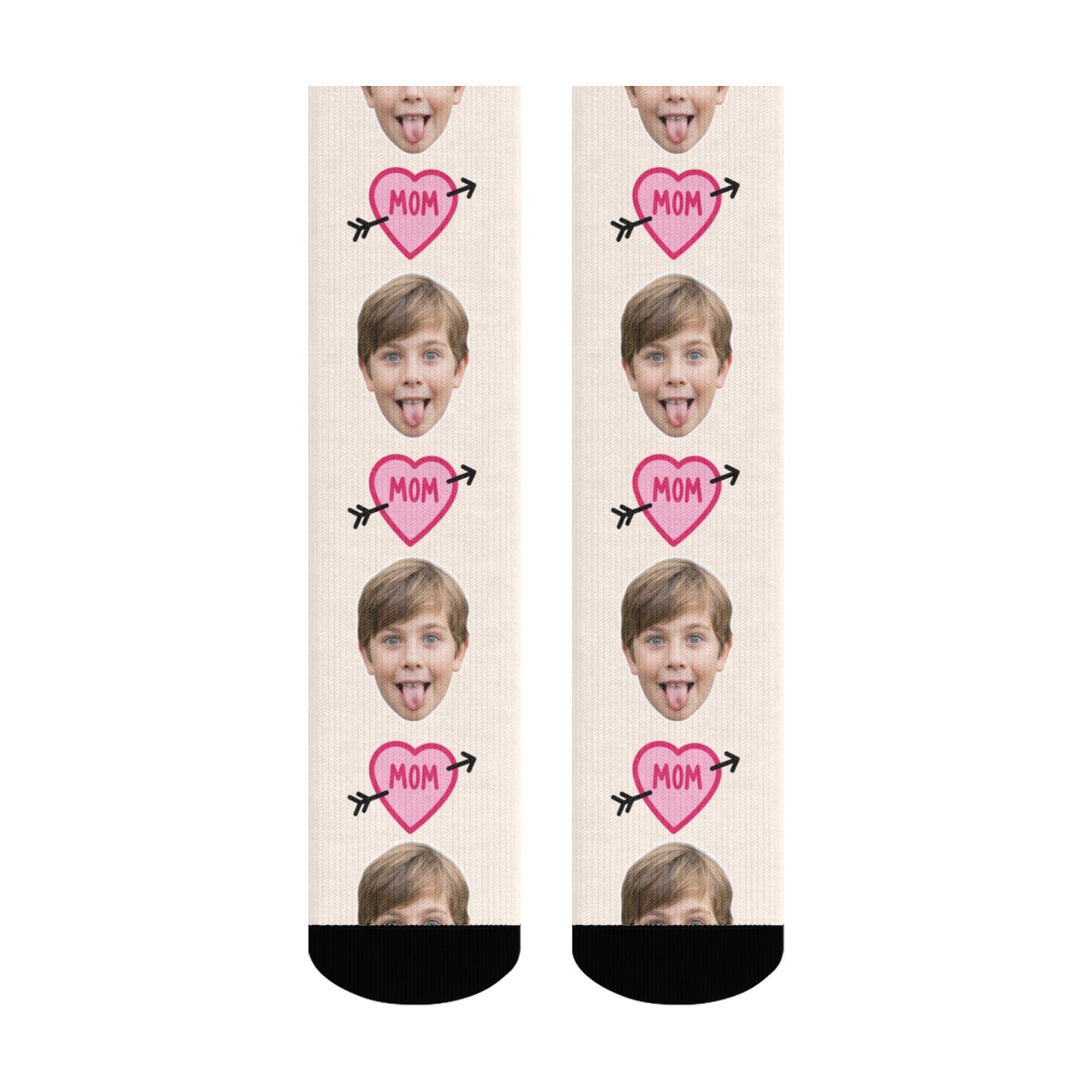 Custom Heart Mom Sock