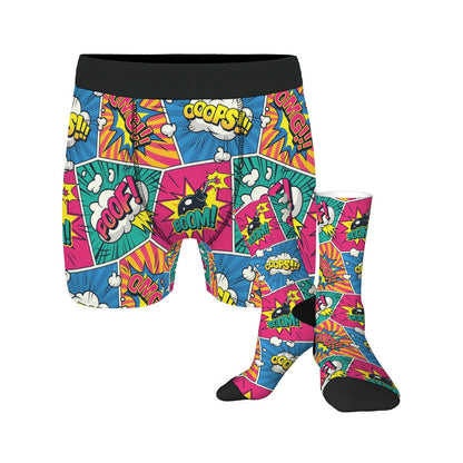 Custom Men's Underwear & Socks Set - Boom Design
