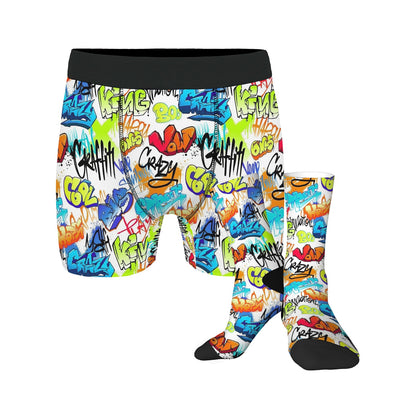 Custom Men's Underwear & Socks Set - Crazy Cool Graffiti