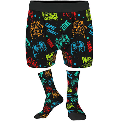Custom Men's Underwear & Socks Set - Games Zone