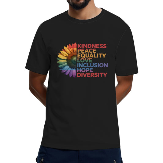 Kindness Peace Equality Love Gay Pride Sunflower LGBTQ Ally T-Shirt