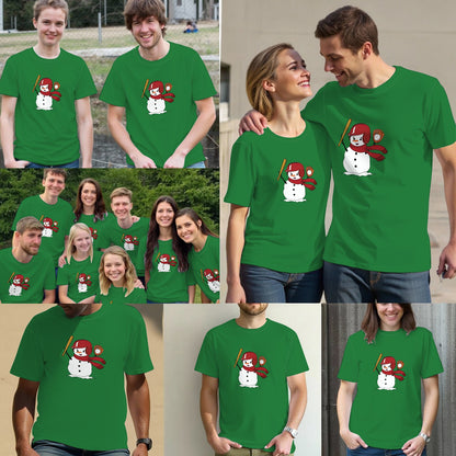Funny Snowman Playing Baseball T-Shirt