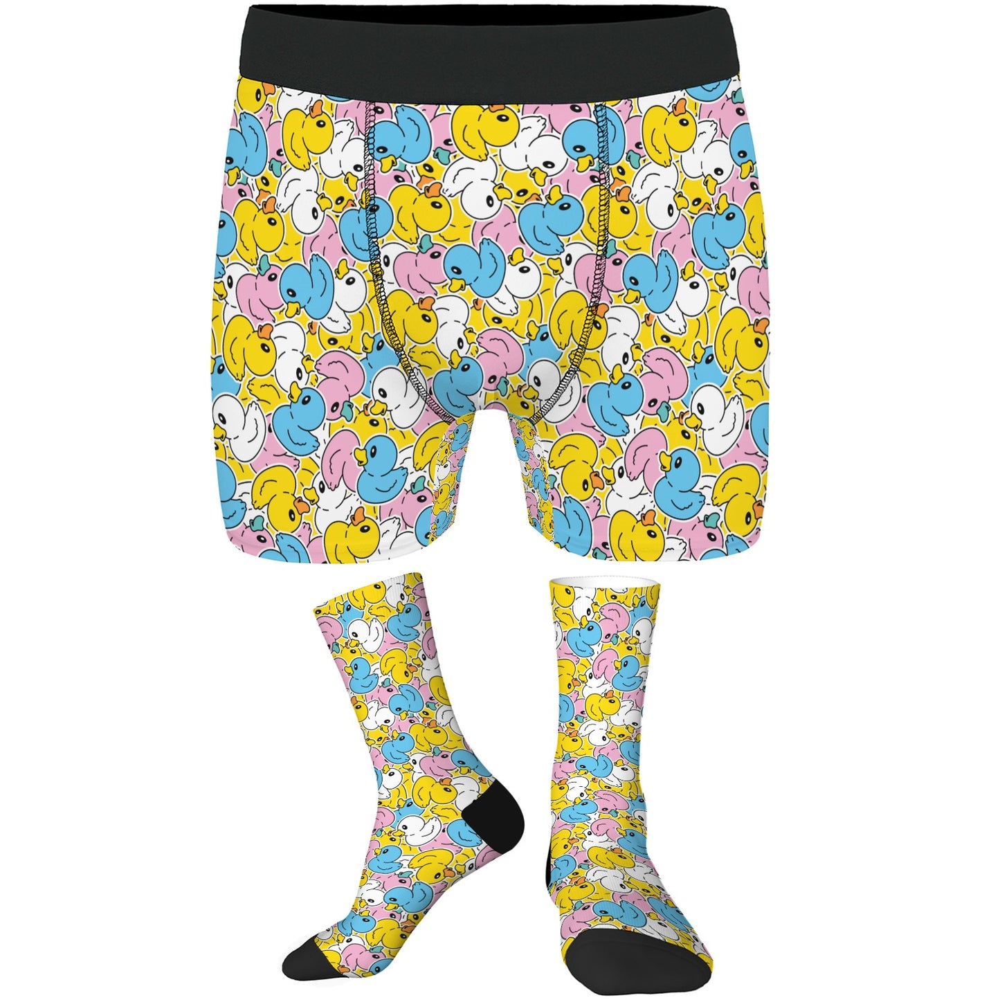 Custom Men's Underwear & Socks Set - Duck Pattern Design