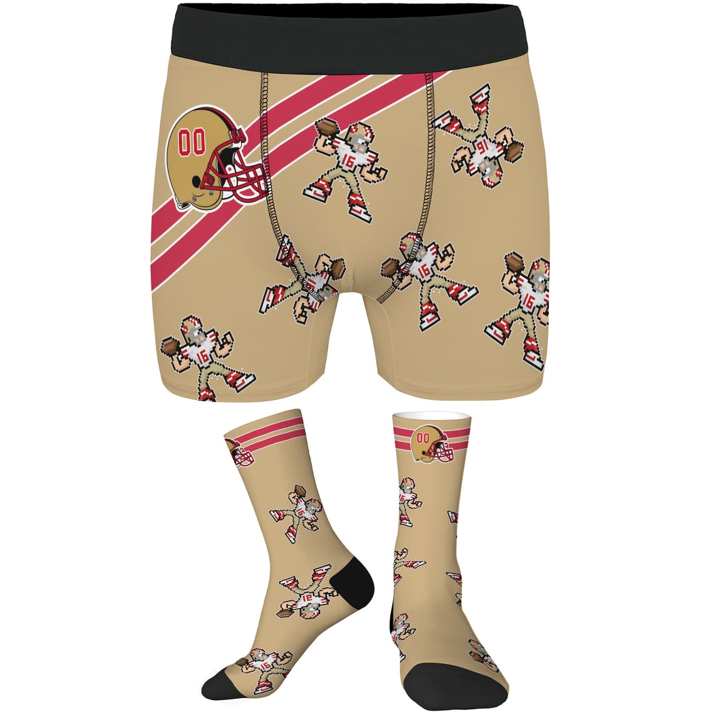 Personalized San Francisco Football Colors Socks & Boxers