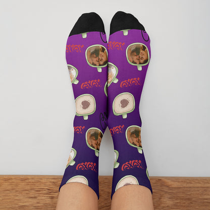 Personalized Valentine's Day Couple Love Coffee Gradient Sock