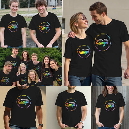 Gay You Are Enough Rainbow Pride Flag Ally LGBTQ Men Women T-Shirt