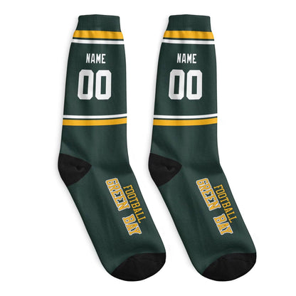 Personalized Green Bay Socks Lightweight and Durable