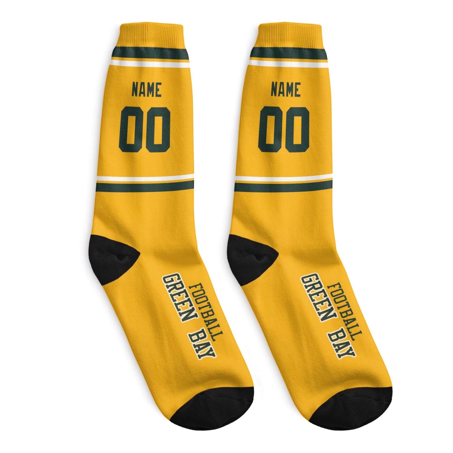 Personalized Green Bay Socks Lightweight and Durable