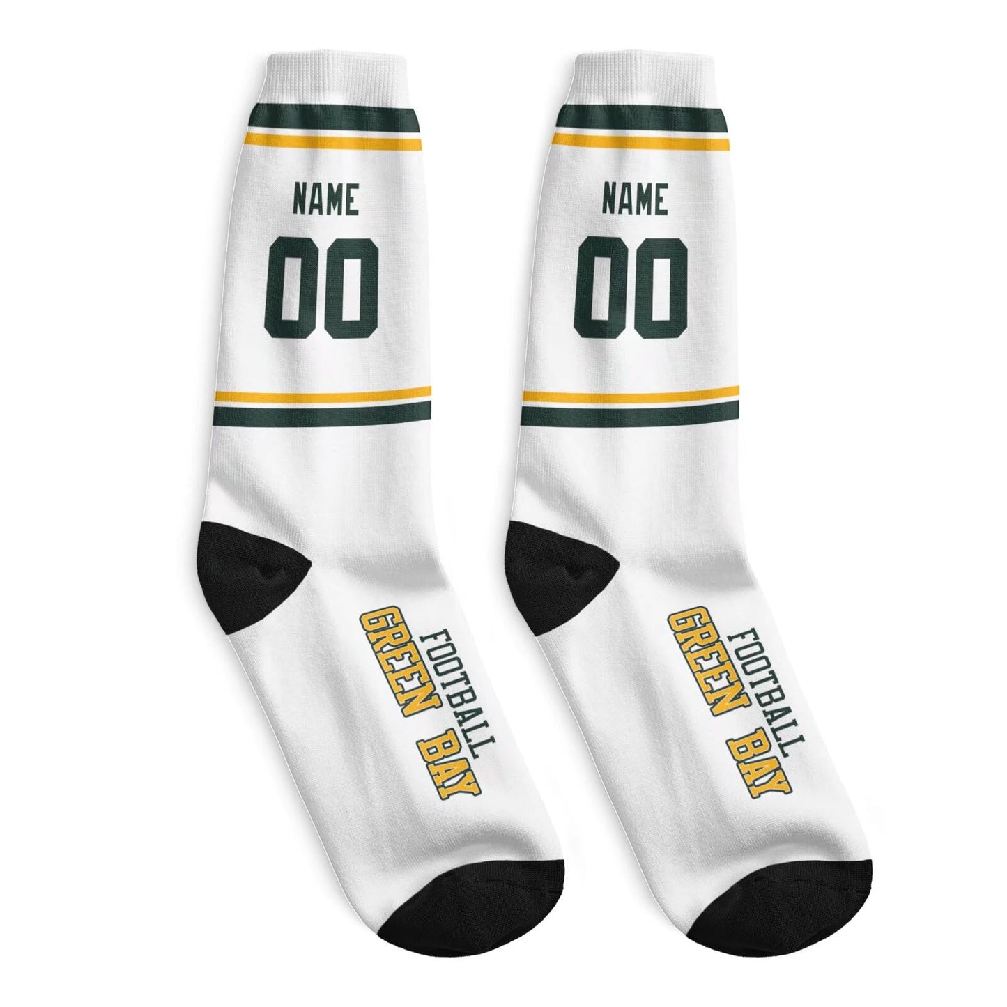 Personalized Green Bay Socks Lightweight and Durable