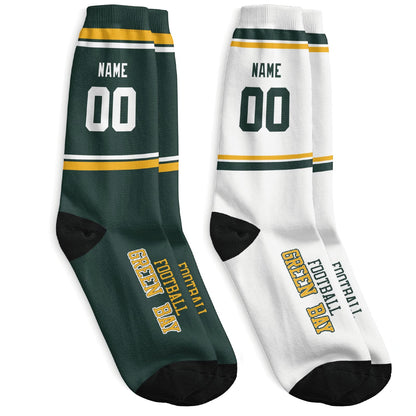 Personalized Green Bay Socks Lightweight and Durable
