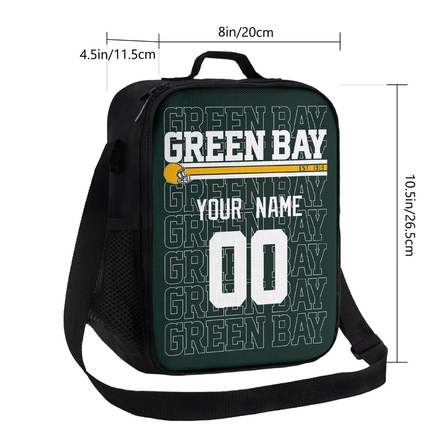 Custom Green Bay Lunch Box Bag Keeps Food and Drinks Fresh