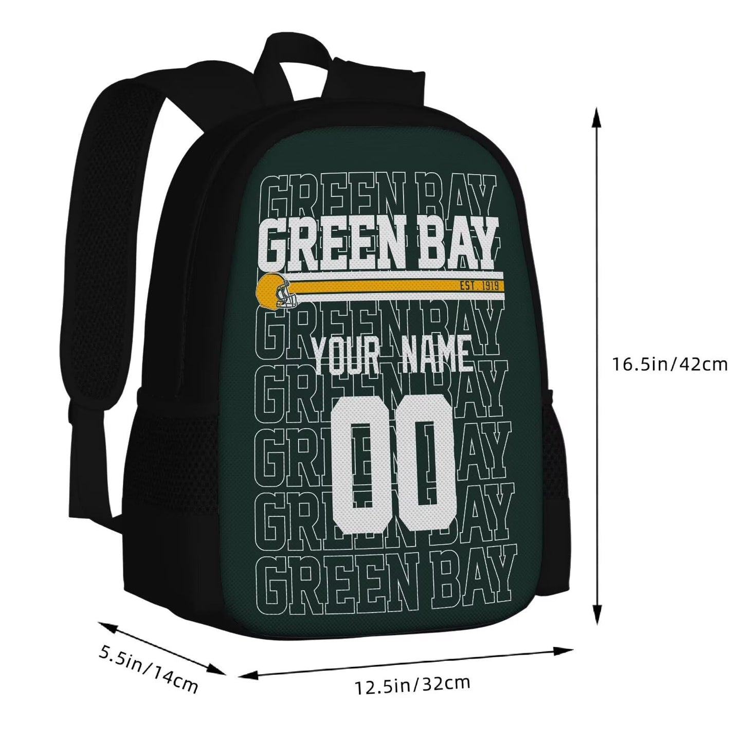 Green Bay Custom Backpack for School or Travel
