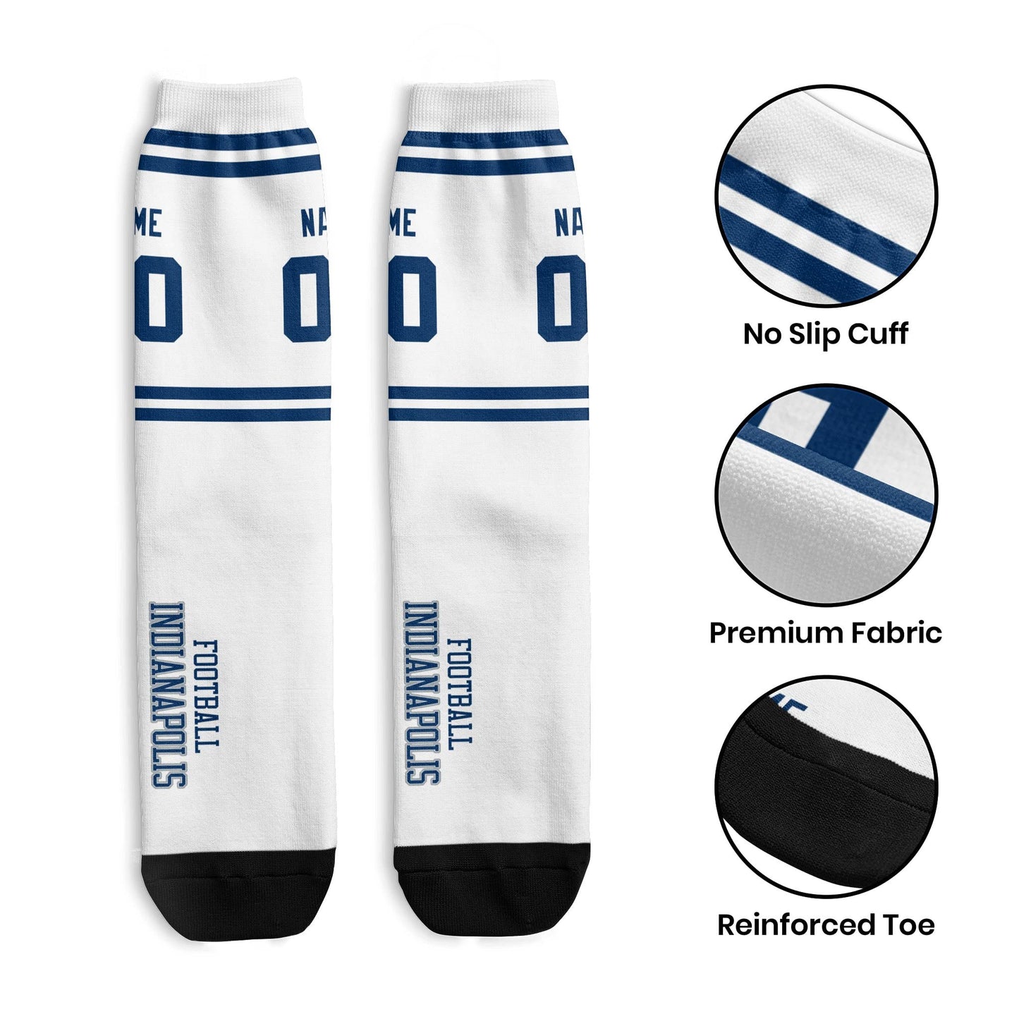 Indianapolis Themed Custom Socks with Modern Look