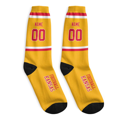 Personalized Kansas Sports Socks Unisex Fit