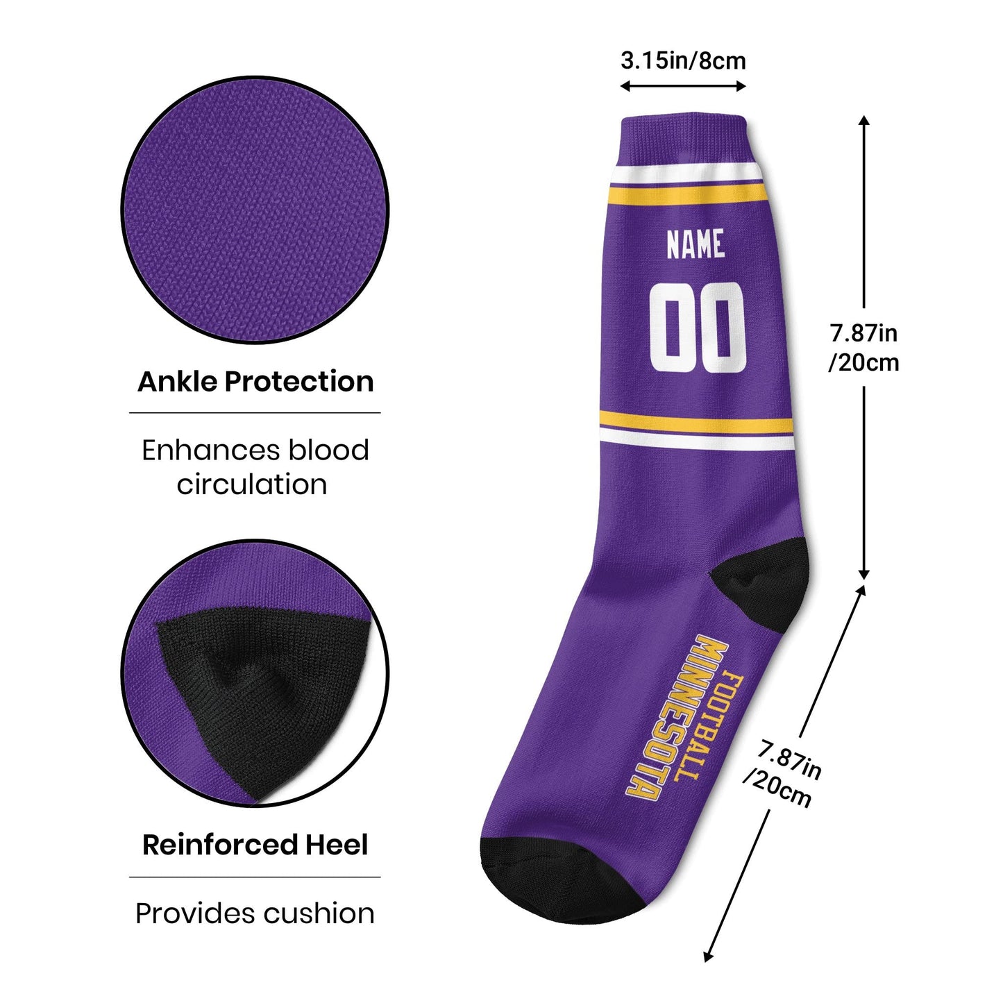 Personalized Minnesota Socks Add Your Own Style