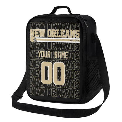 Reusable New Orleans Lunch Box Bag Custom Printed with Text