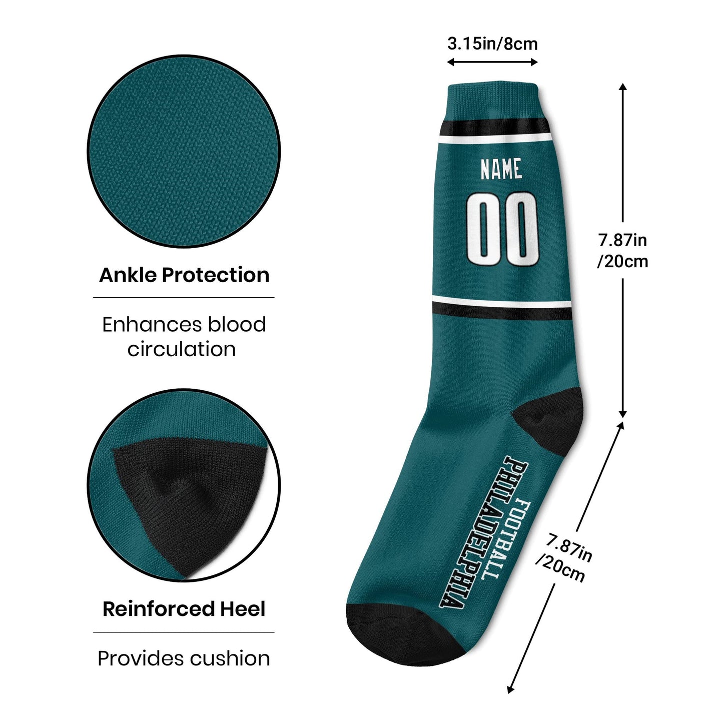 Custom Philadelphia Socks Easy Care Machine Washable