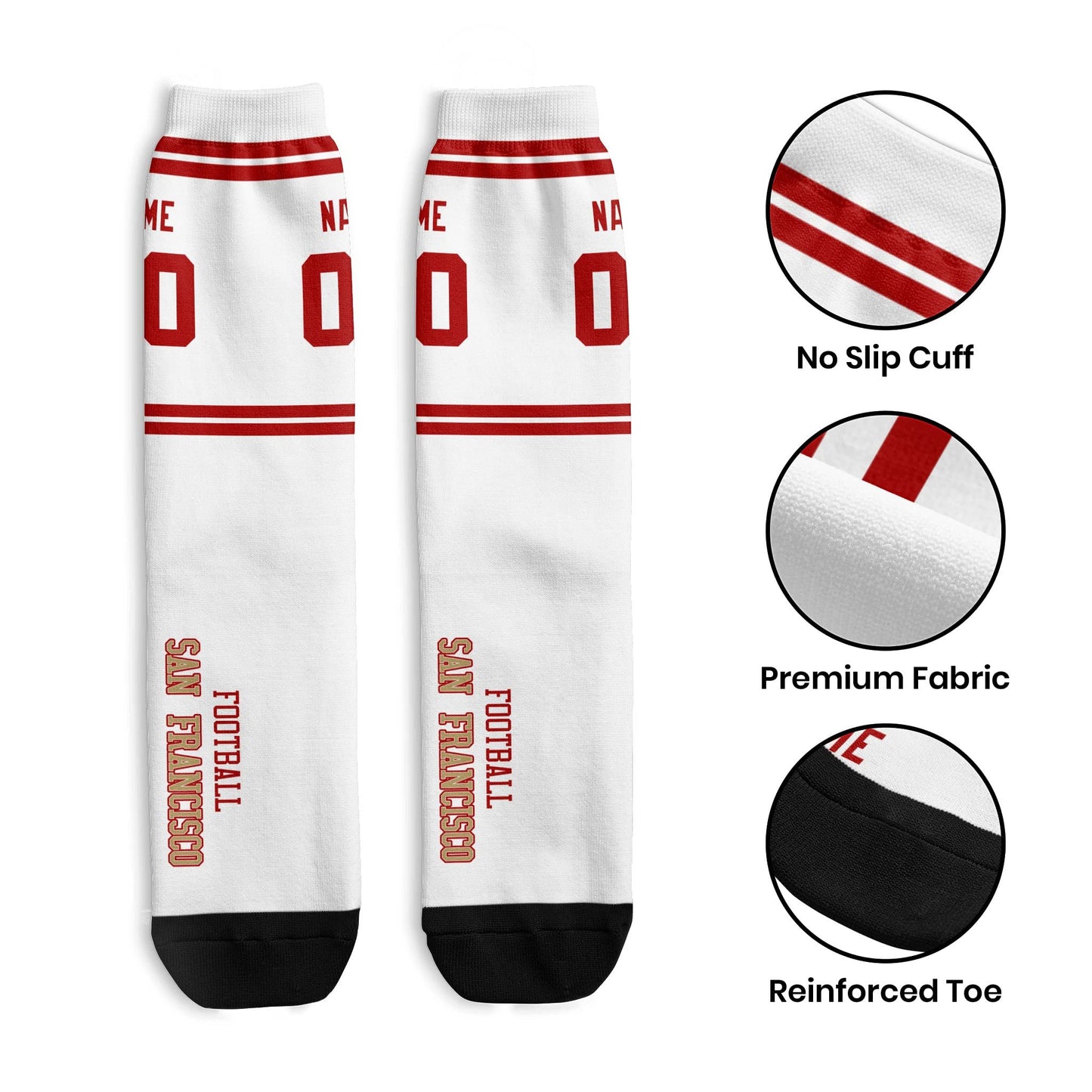 Custom San Francisco Sports Socks Add Your Name Easily