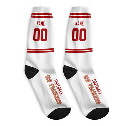 Custom San Francisco Sports Socks Add Your Name Easily
