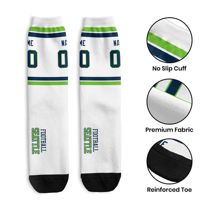 Seattle Football Sock Personalized for Supporters