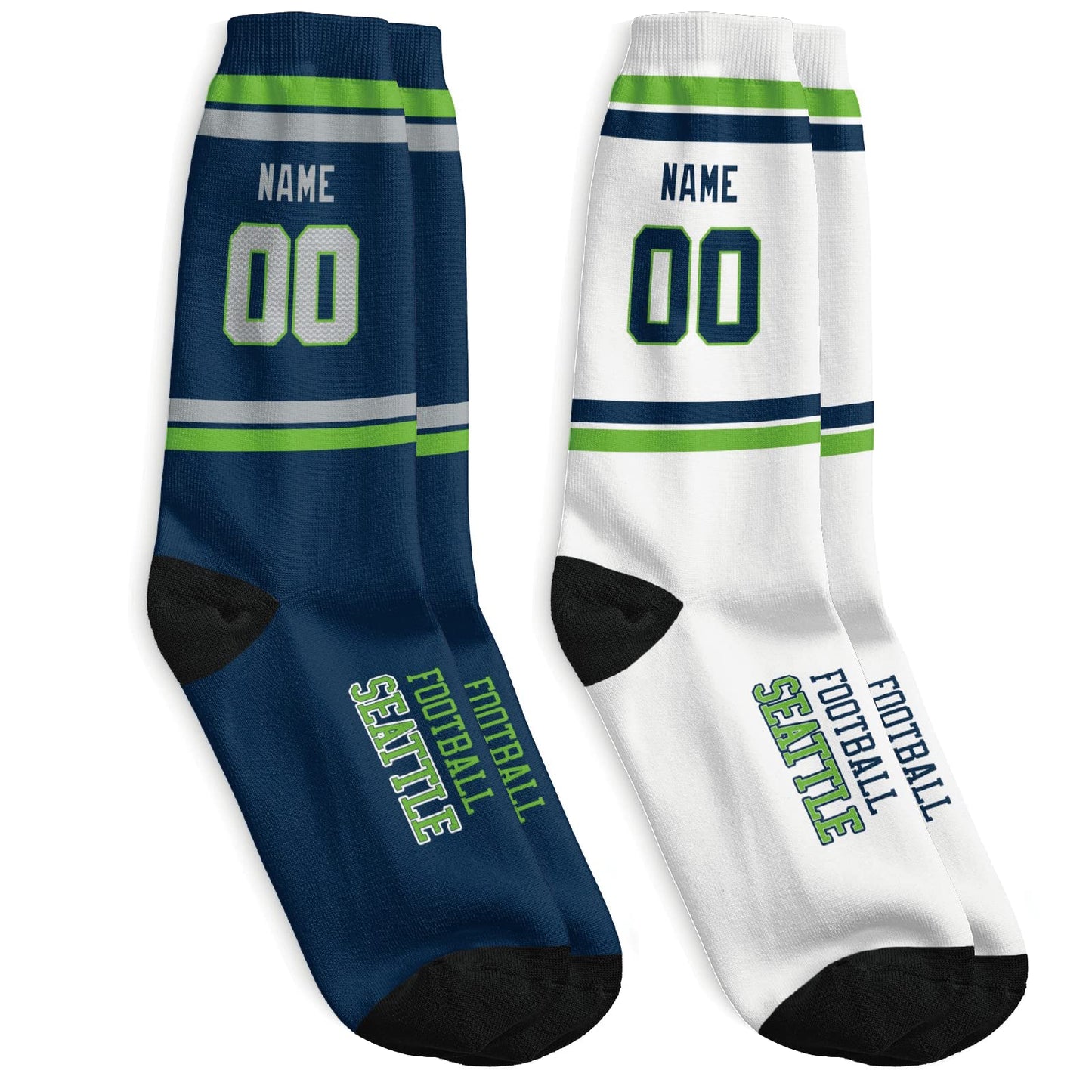 Seattle Football Sock Personalized for Supporters