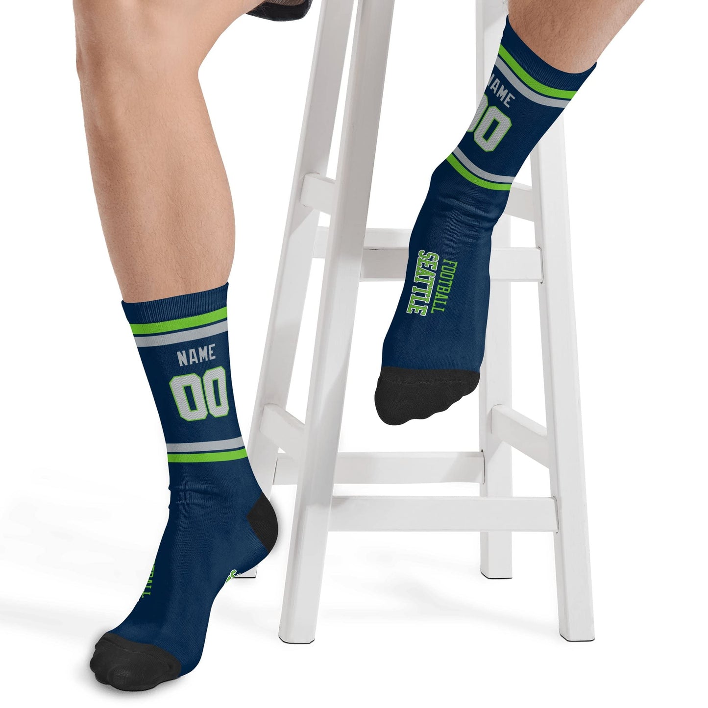 Seattle Football Sock Personalized for Supporters