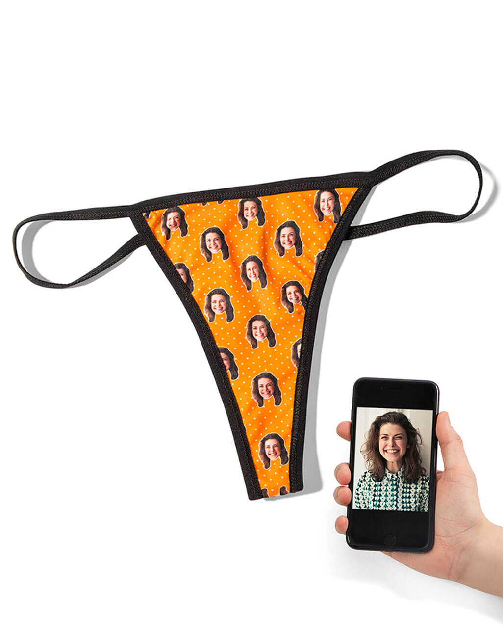 Polka Face Thong