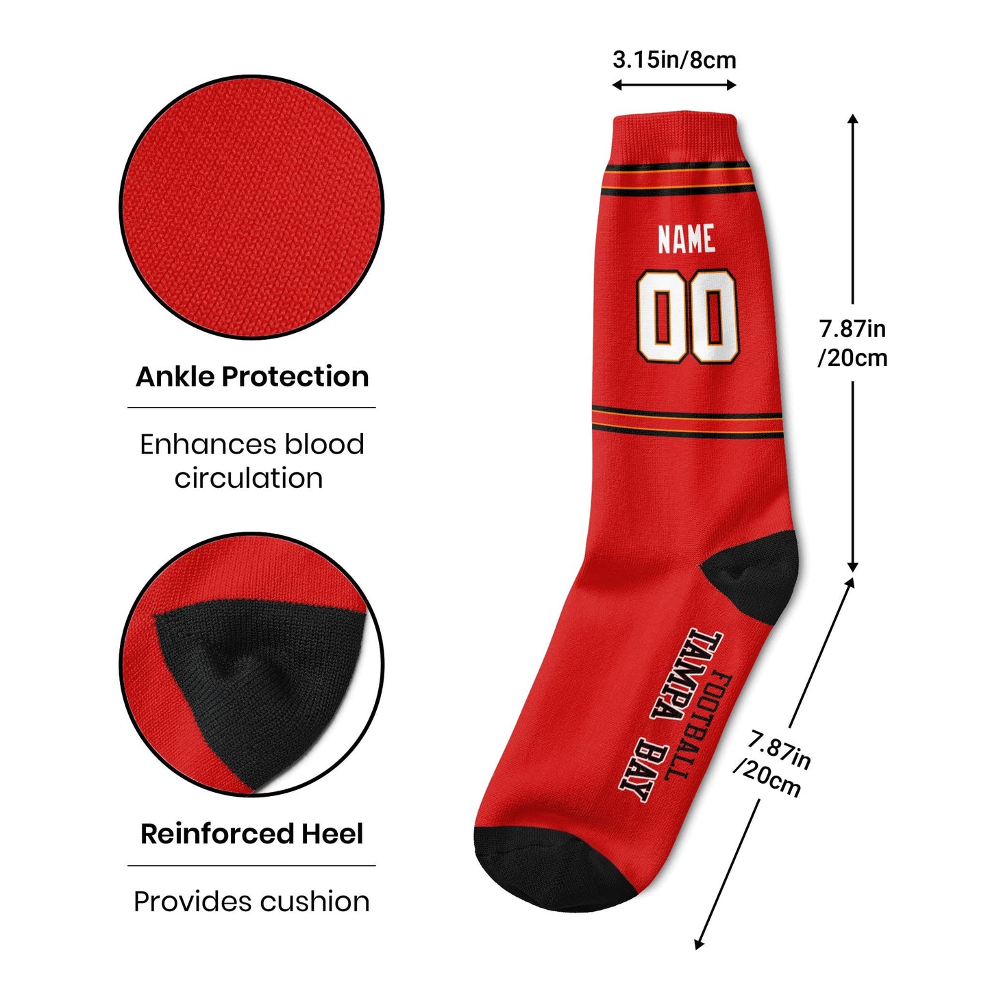 Custom Tampa Socks for Travel and Daily Style